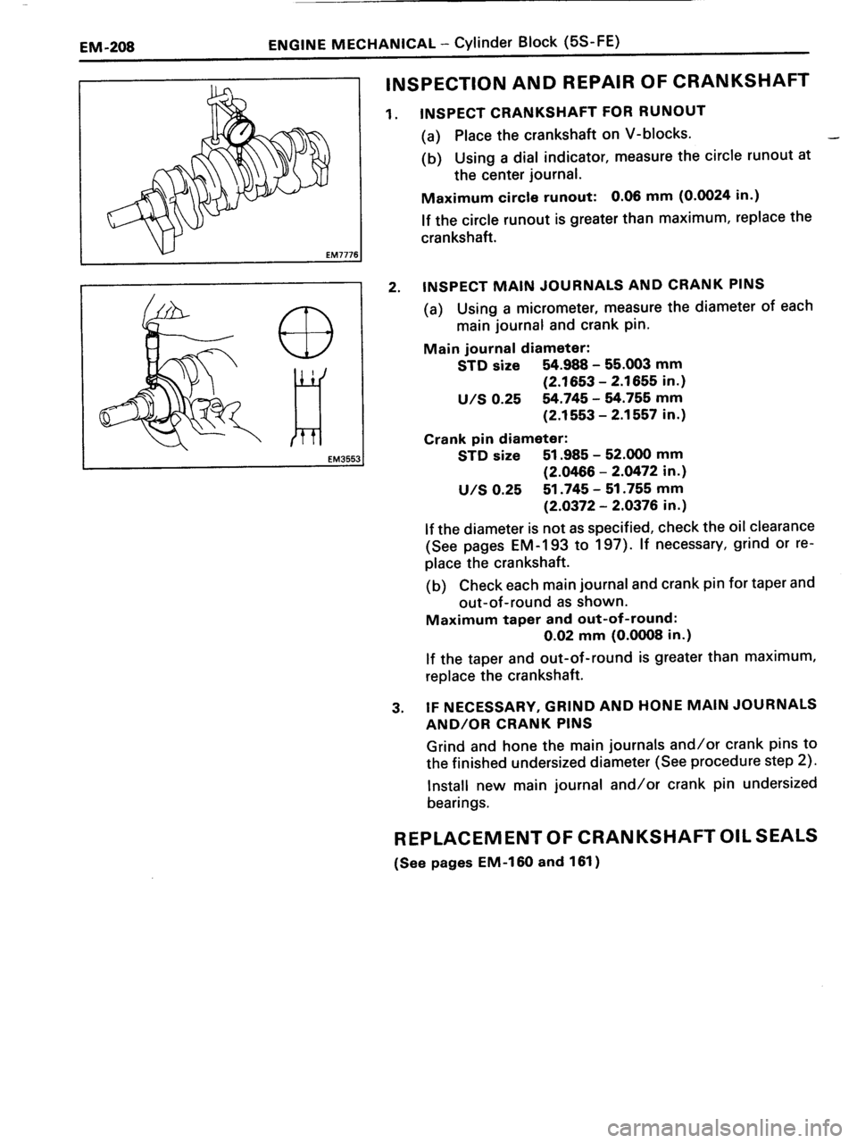 TOYOTA MR-2 1991  Factory Repair Manual 