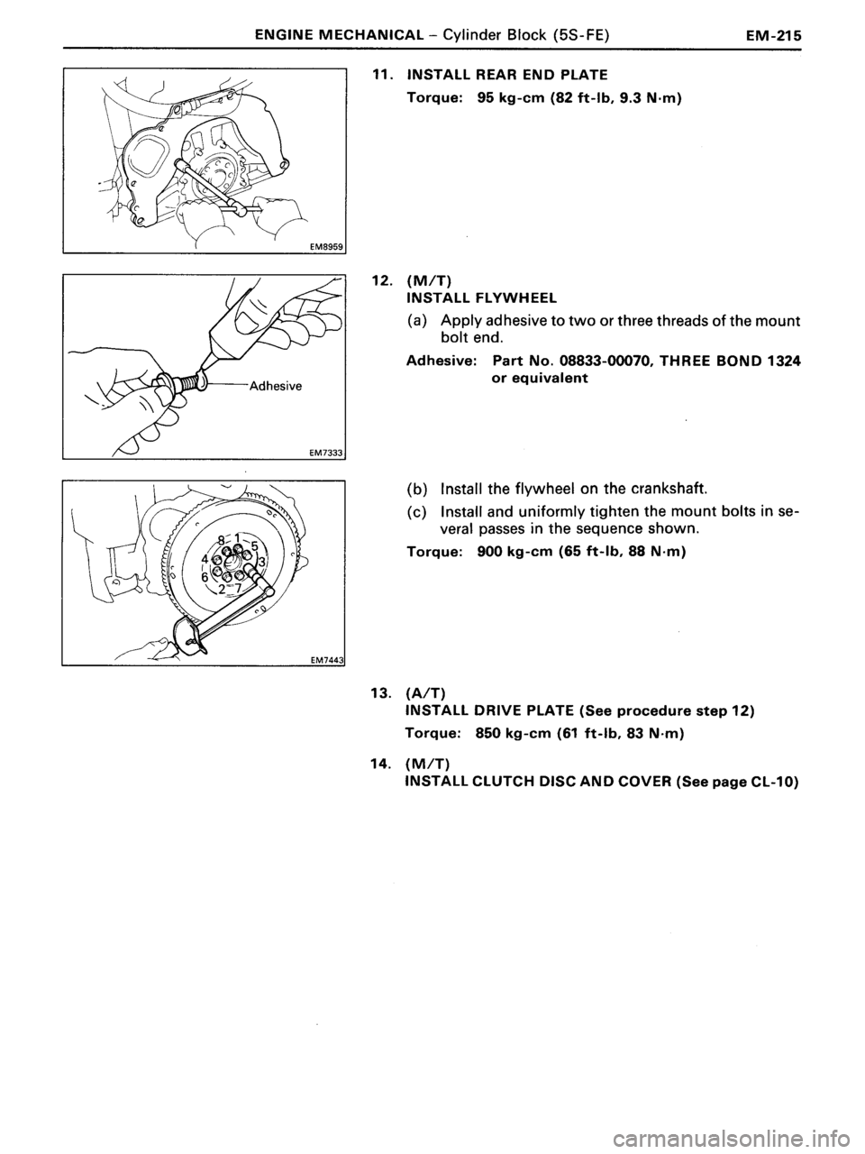 TOYOTA MR-2 1991  Factory Repair Manual 