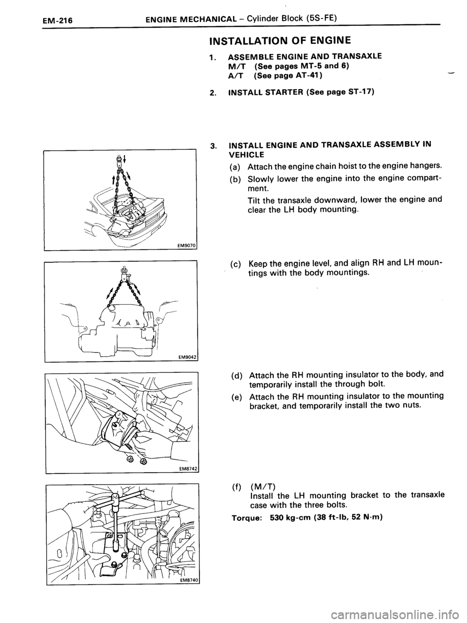 TOYOTA MR-2 1991  Factory Repair Manual 