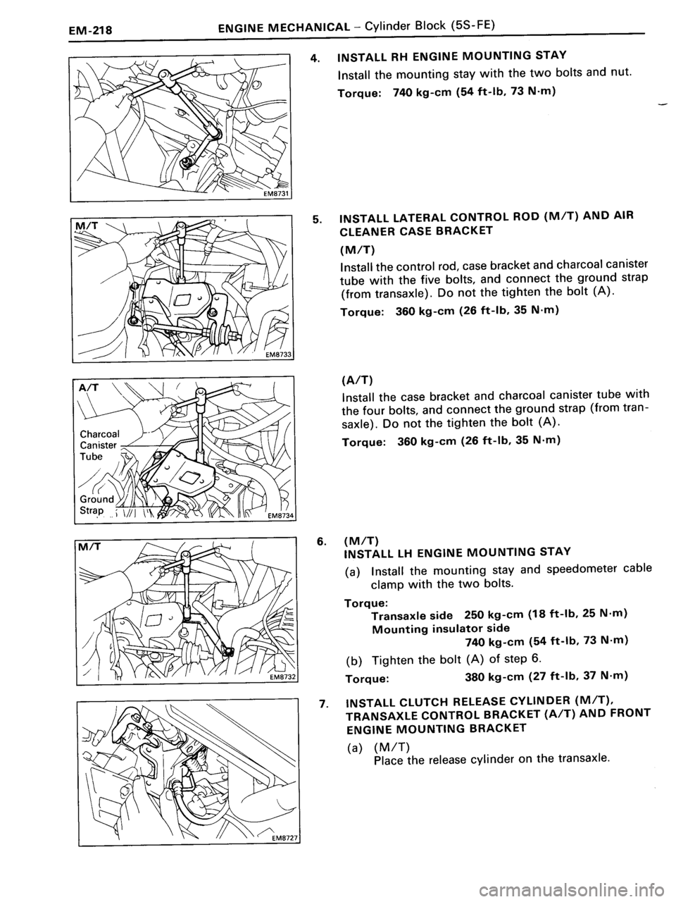TOYOTA MR-2 1991  Factory Repair Manual 
