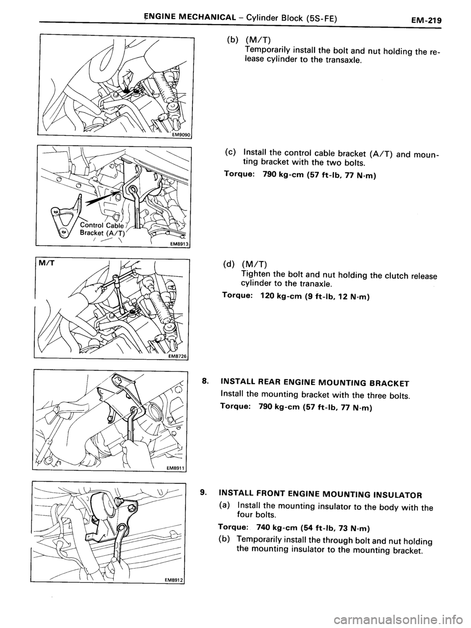 TOYOTA MR-2 1991  Factory Repair Manual 
