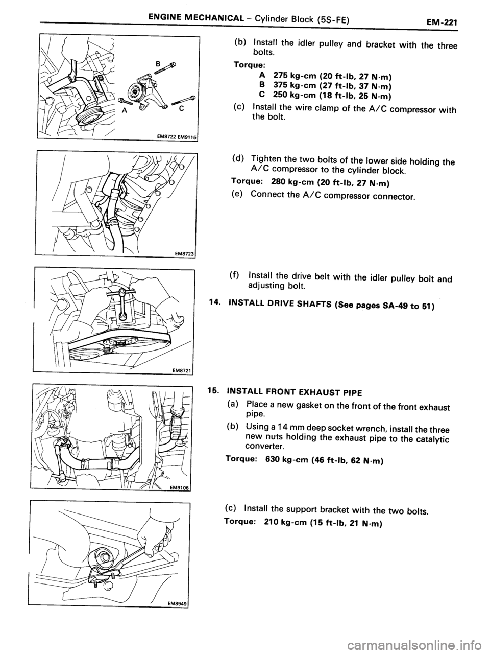 TOYOTA MR-2 1991  Factory Repair Manual 