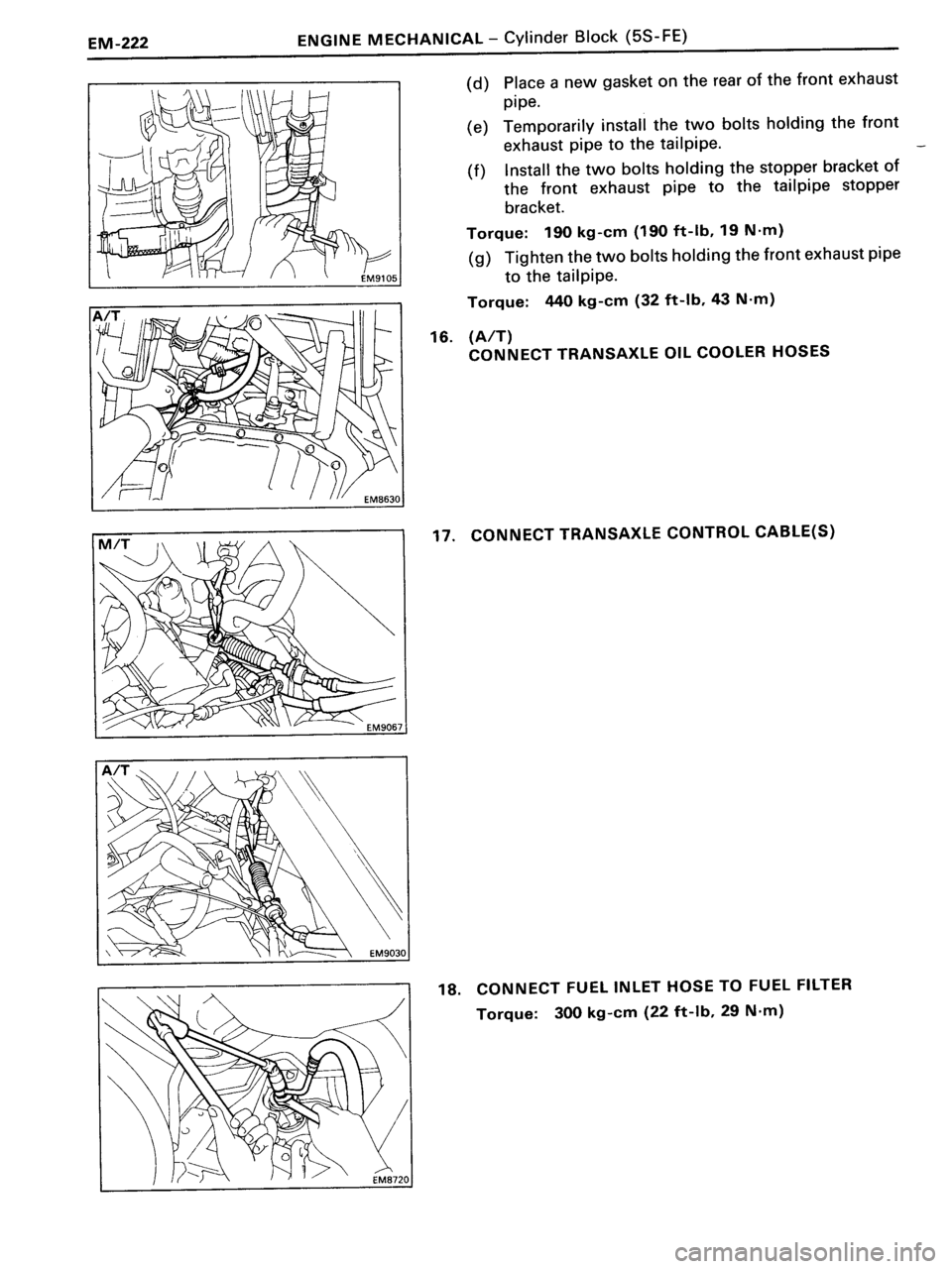 TOYOTA MR-2 1991  Factory Repair Manual 