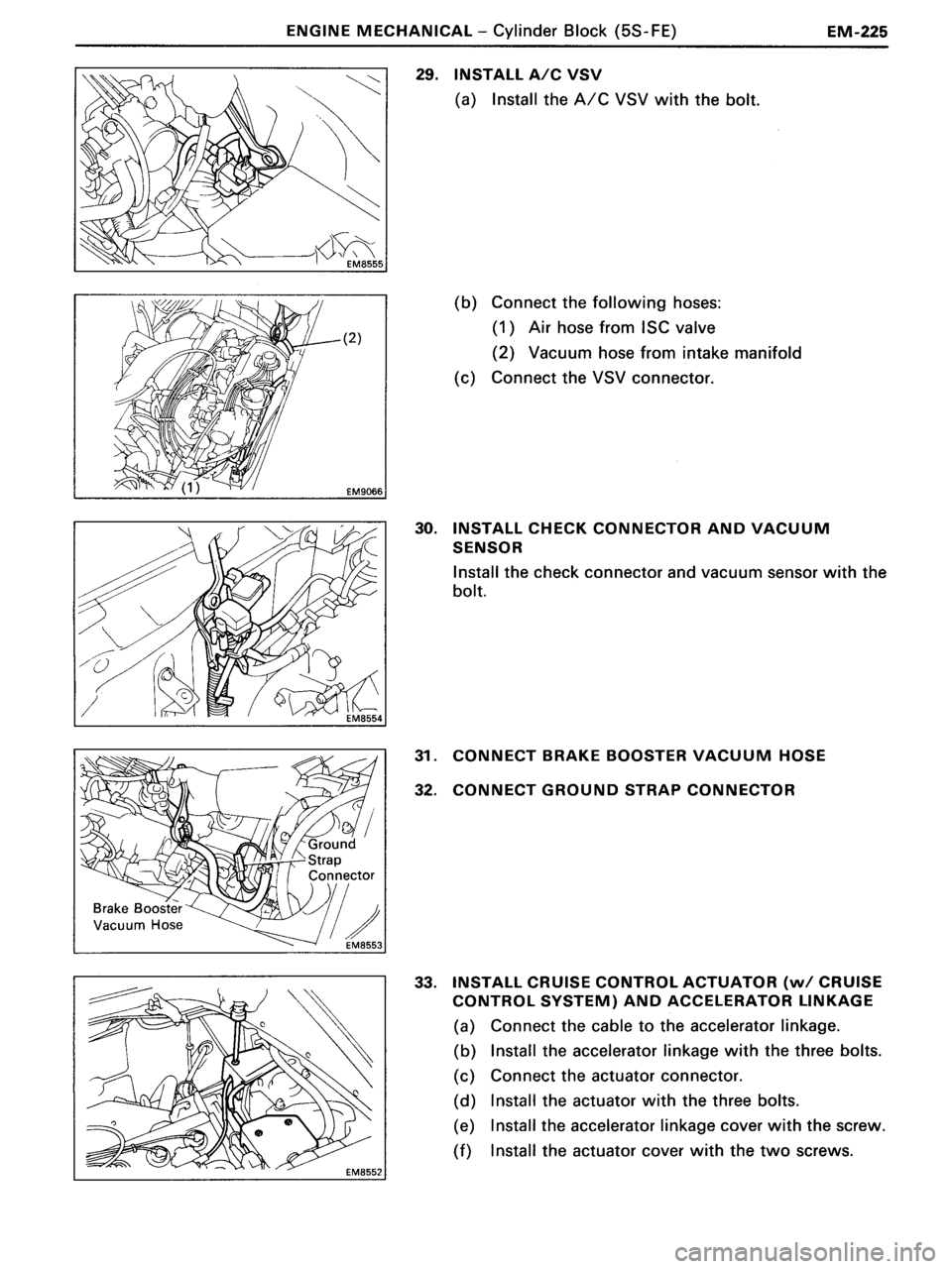 TOYOTA MR-2 1991  Factory Repair Manual 