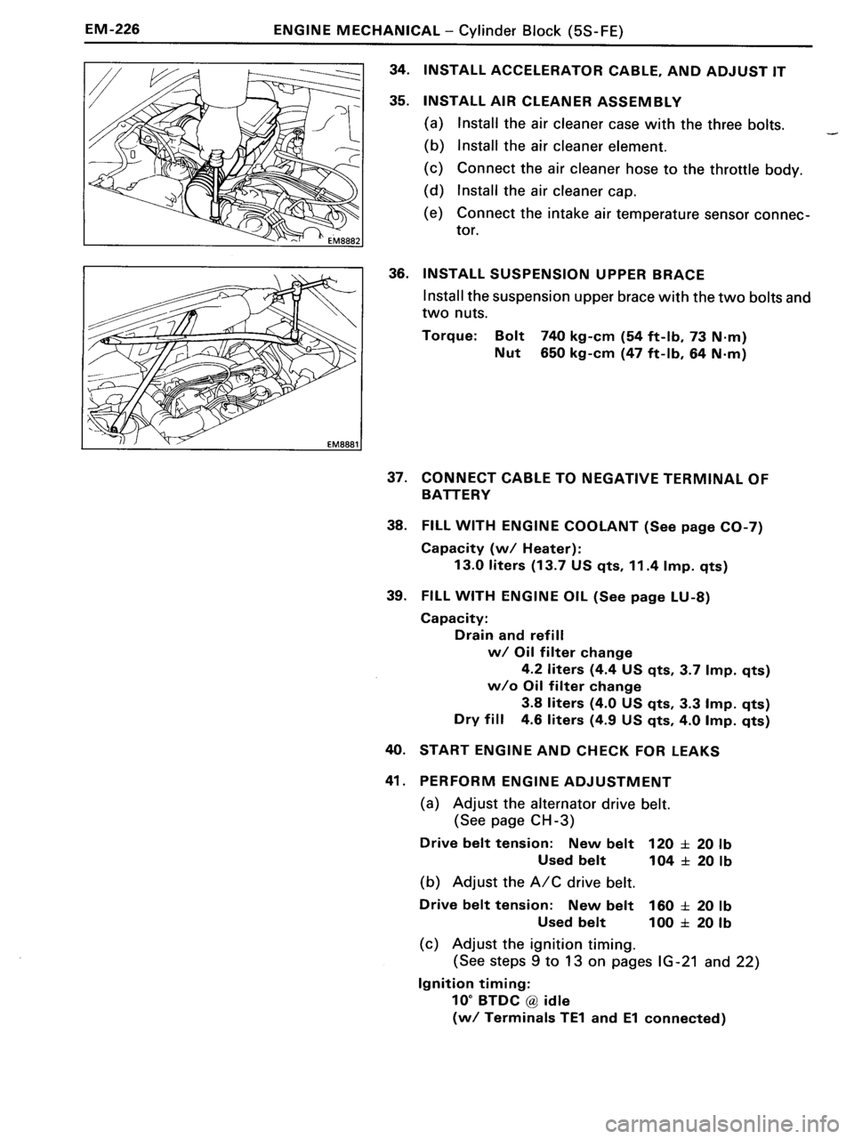 TOYOTA MR-2 1991  Factory Repair Manual 