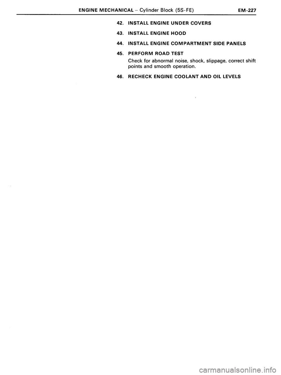 TOYOTA MR-2 1991  Factory Repair Manual 