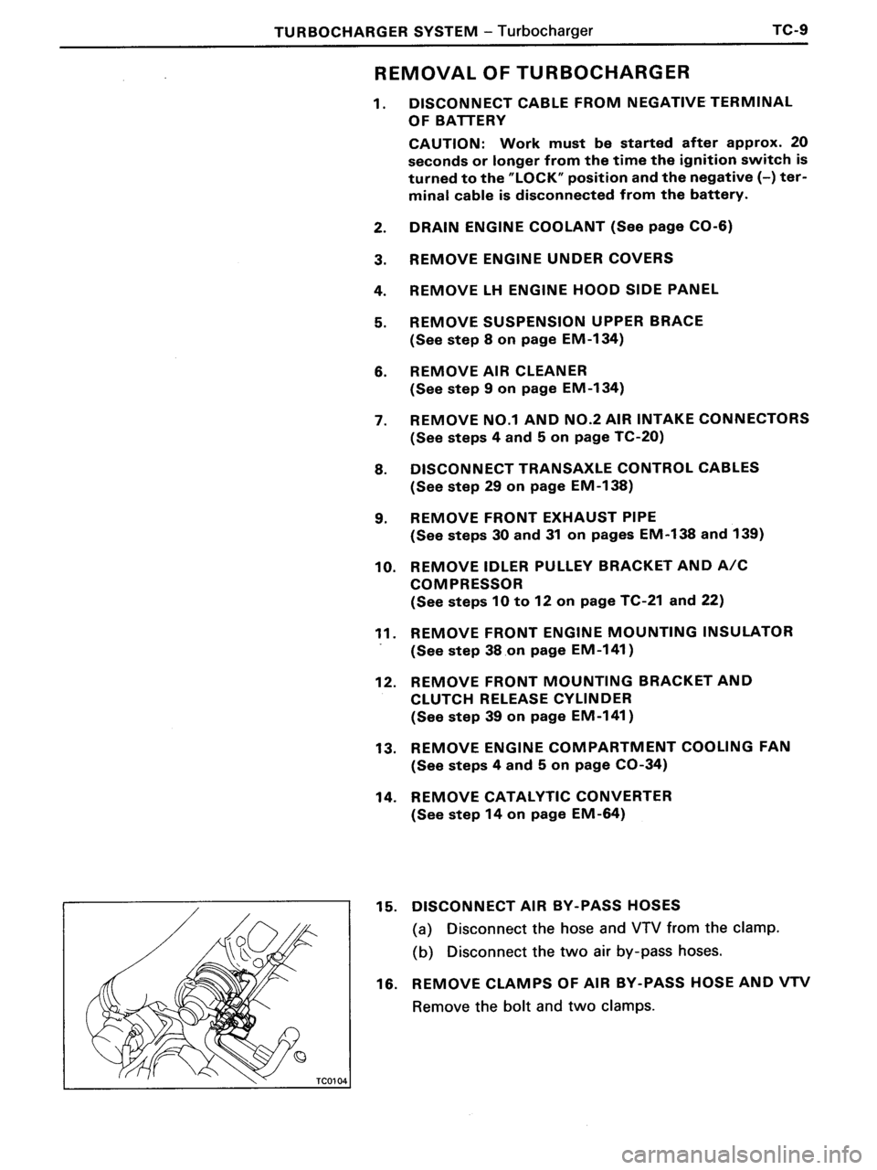 TOYOTA MR-2 1991  Factory Repair Manual 