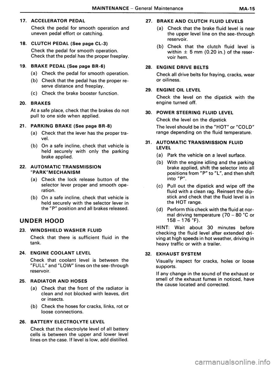 TOYOTA MR-2 1991  Factory Repair Manual 