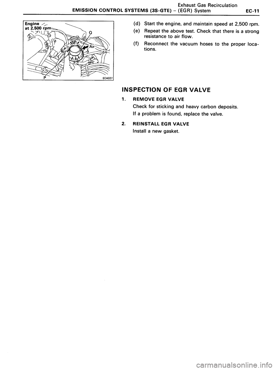 TOYOTA MR-2 1991  Factory Repair Manual 