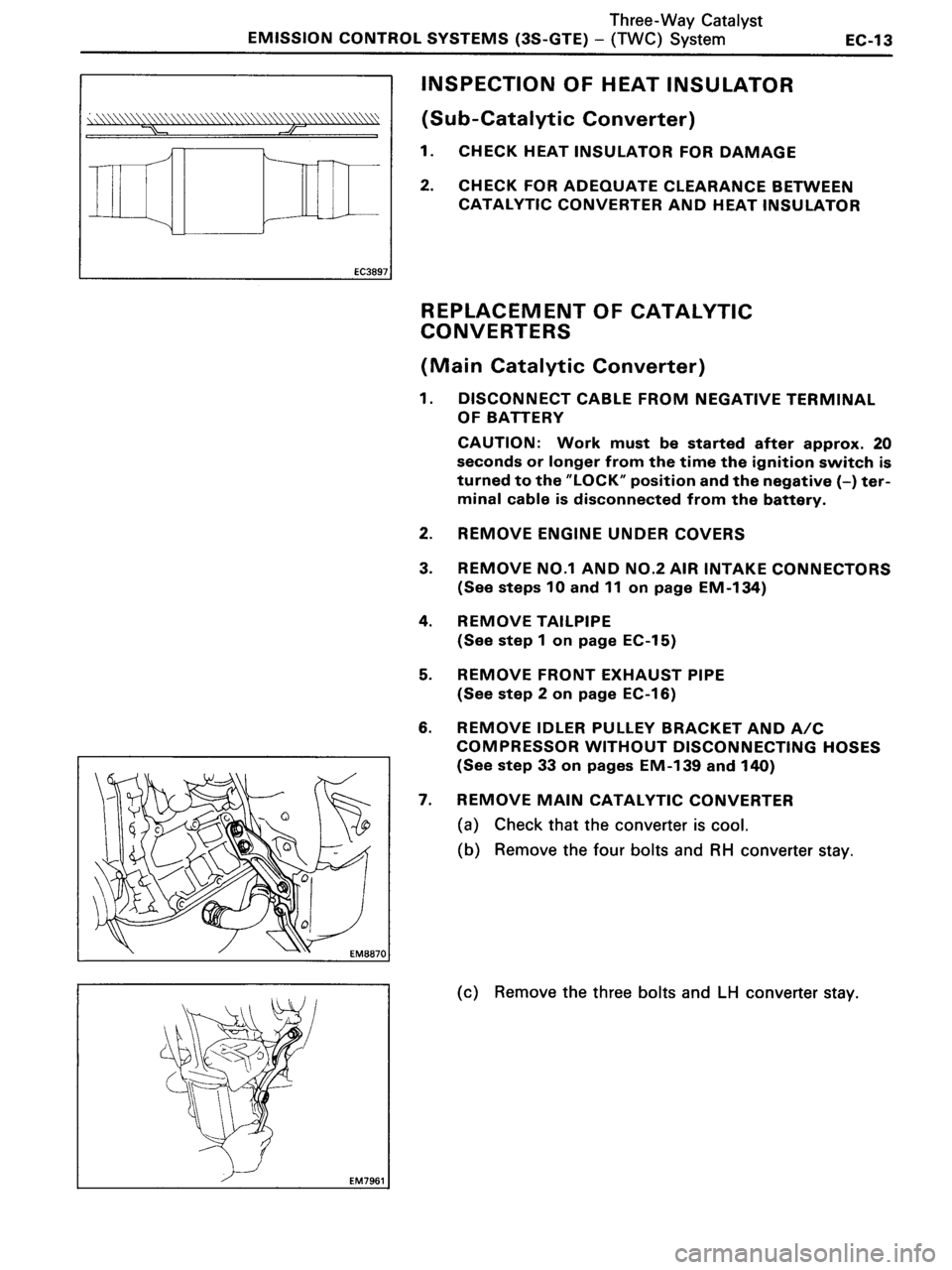 TOYOTA MR-2 1991  Factory Repair Manual 