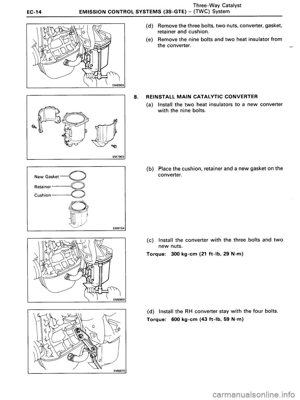TOYOTA MR-2 1991  Factory Repair Manual 