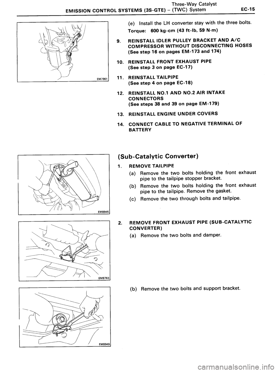 TOYOTA MR-2 1991  Factory Repair Manual 