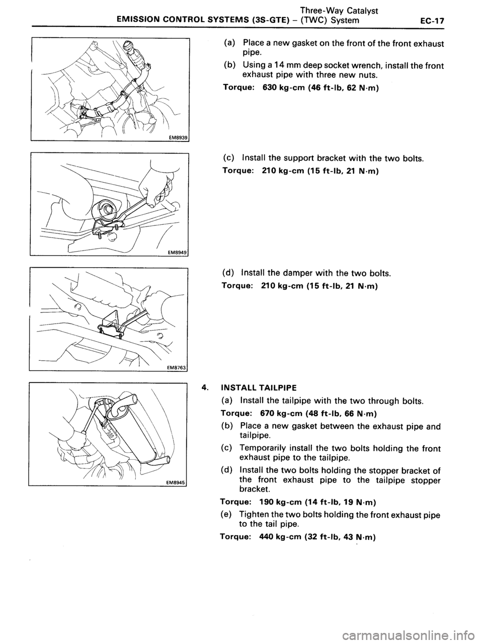 TOYOTA MR-2 1991  Factory Repair Manual 