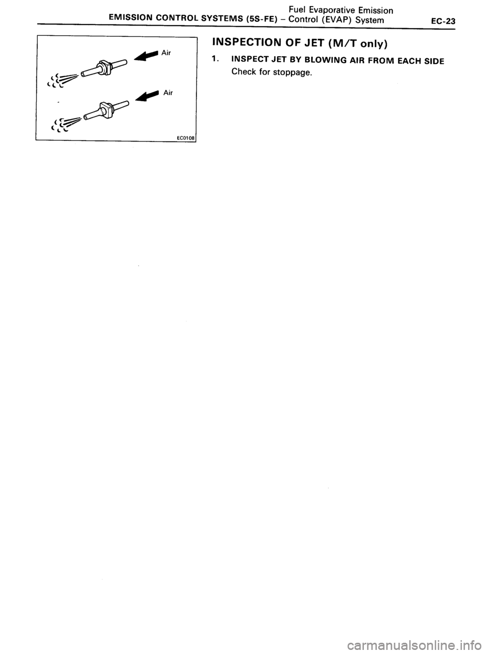 TOYOTA MR-2 1991  Factory Repair Manual 