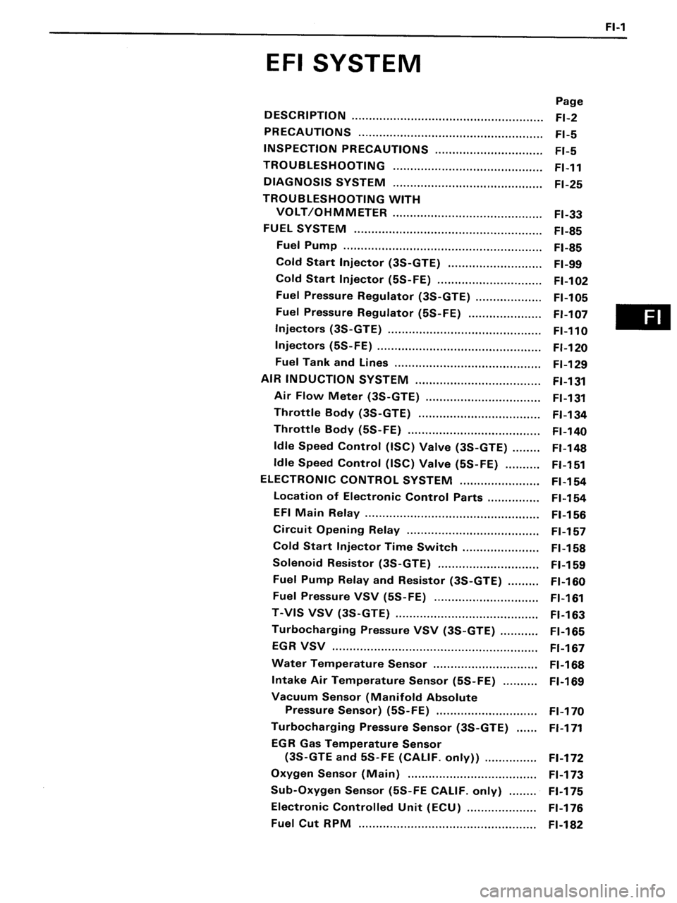 TOYOTA MR-2 1991  Factory Repair Manual 
