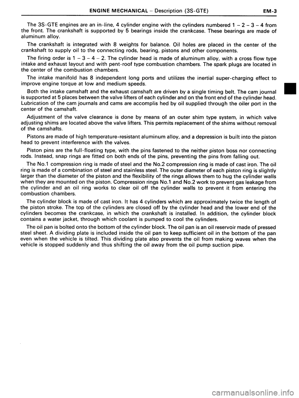 TOYOTA MR-2 1991  Factory Repair Manual 