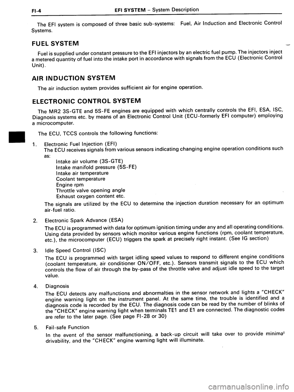 TOYOTA MR-2 1991  Factory Repair Manual 