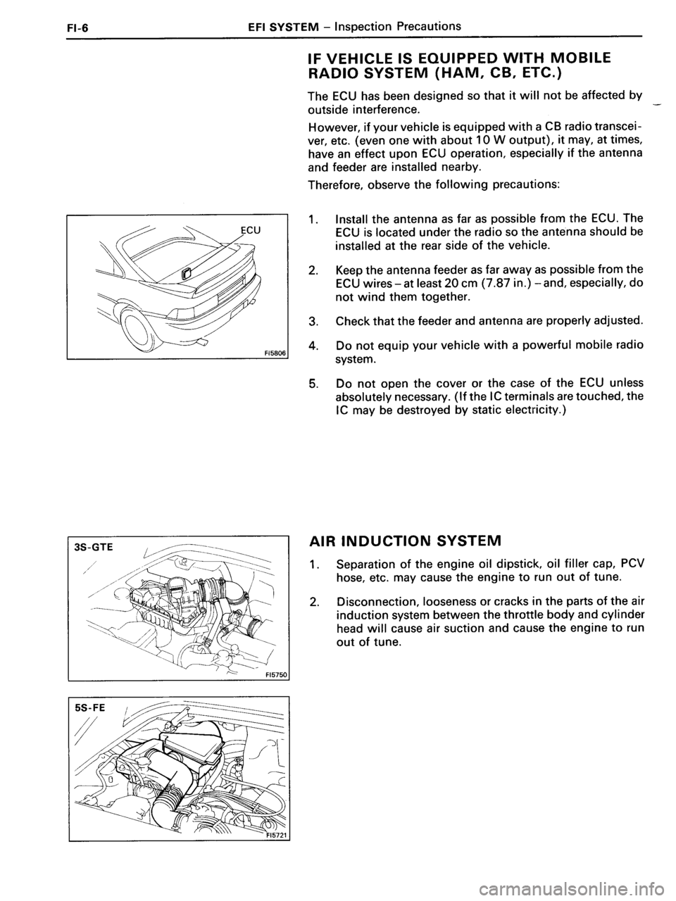 TOYOTA MR-2 1991  Factory Repair Manual 
