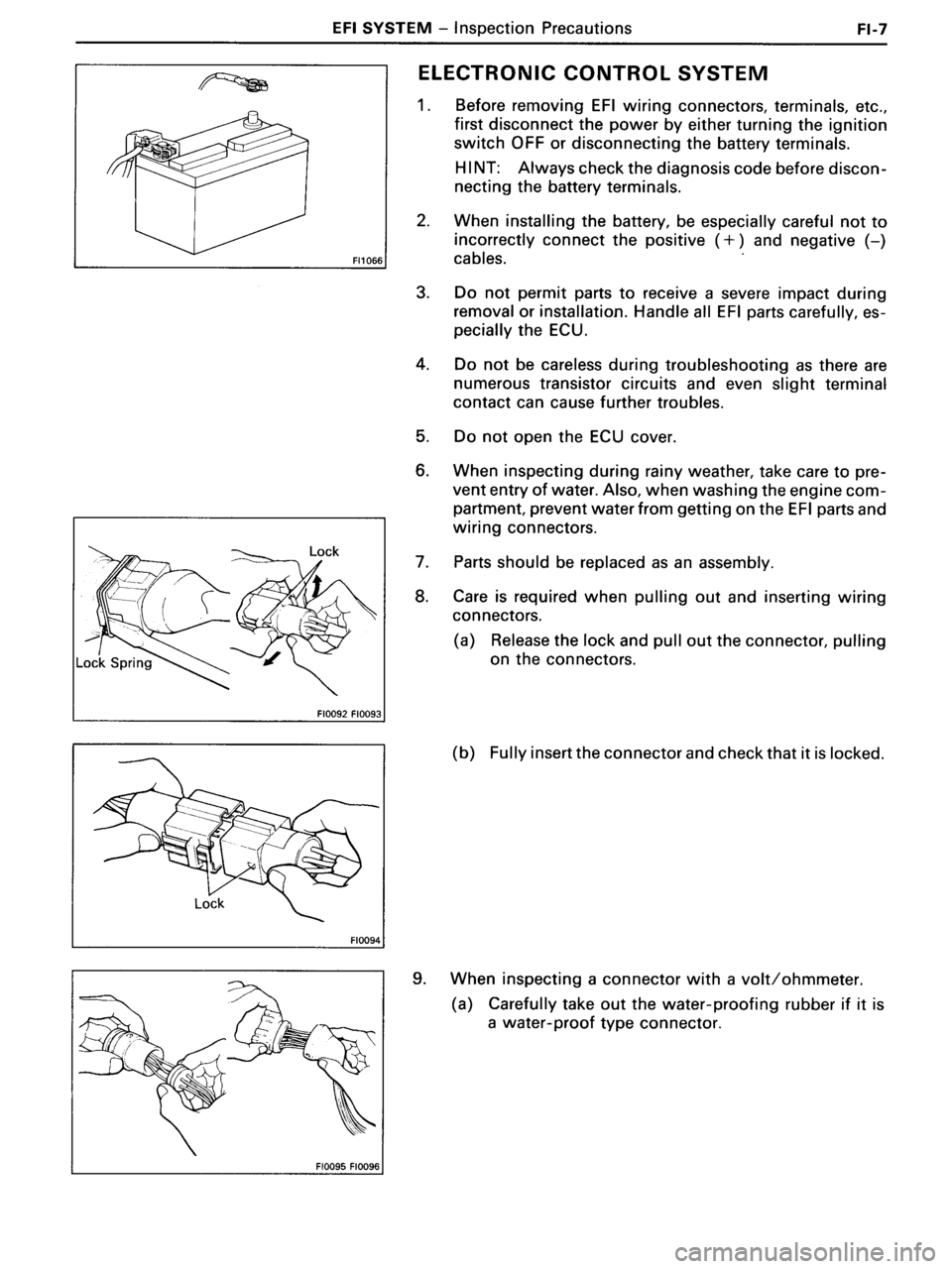 TOYOTA MR-2 1991  Factory Repair Manual 