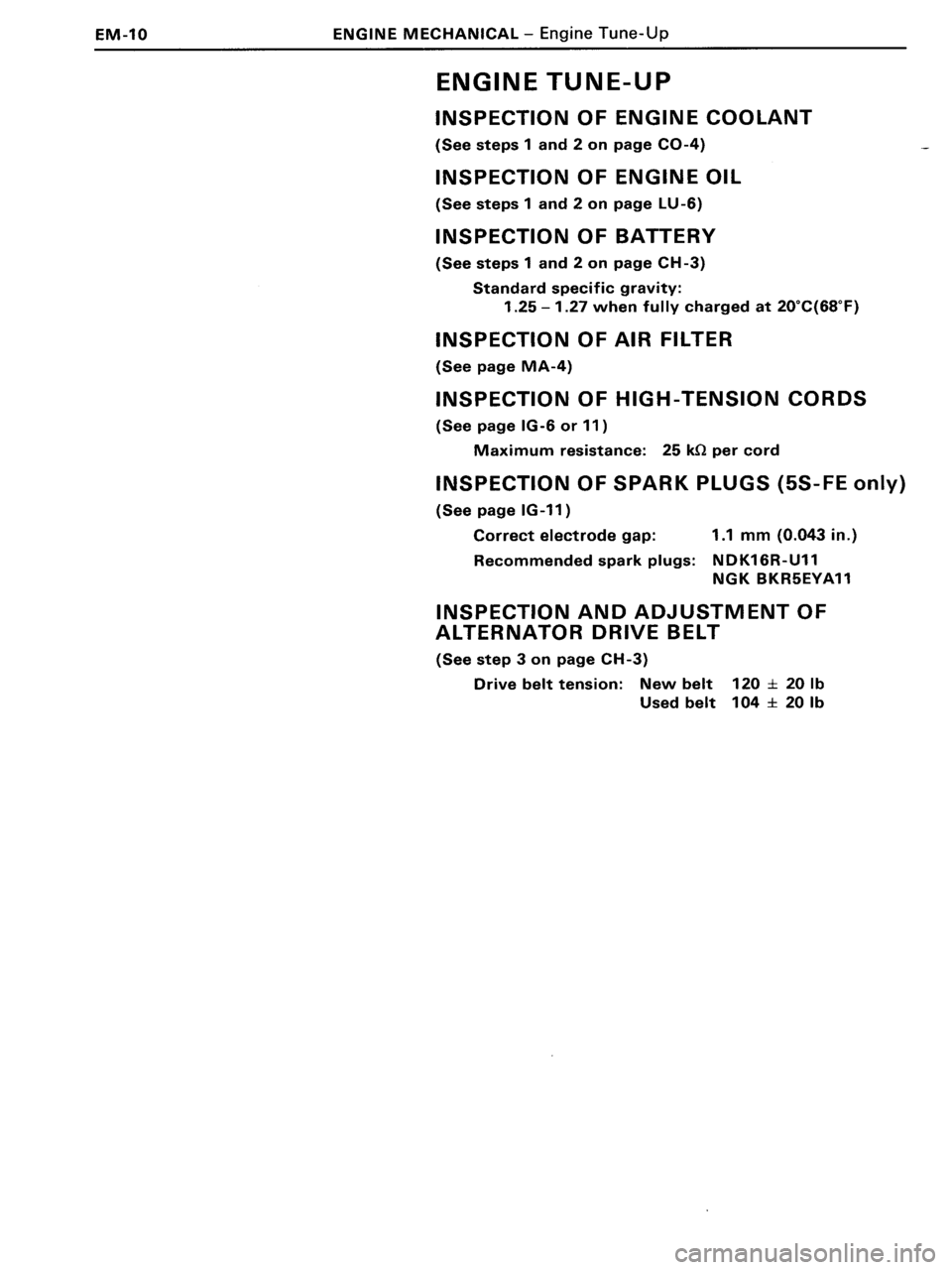 TOYOTA MR-2 1991  Factory Repair Manual 