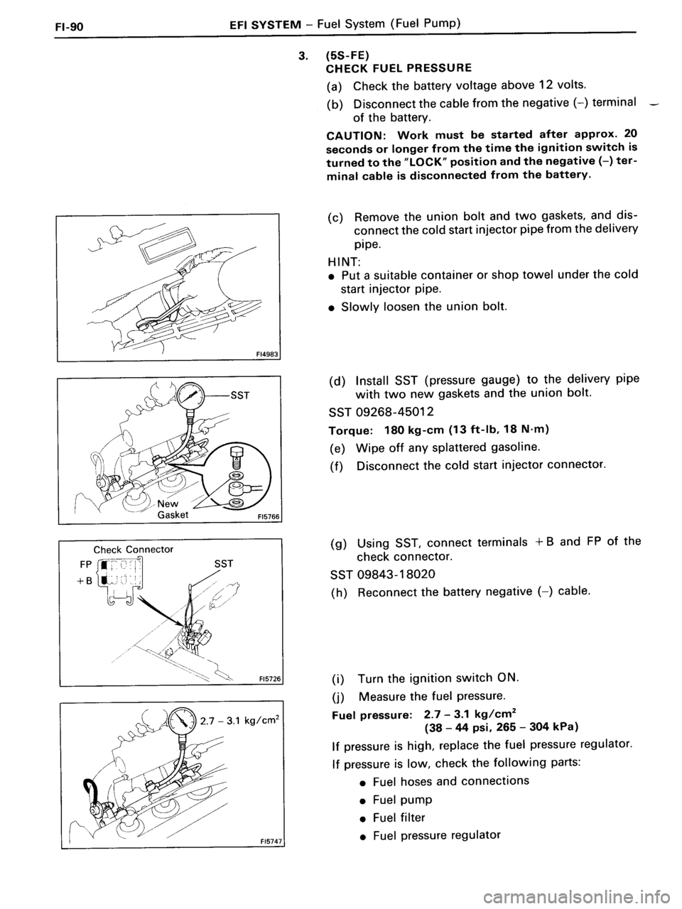 TOYOTA MR-2 1991  Factory Repair Manual 