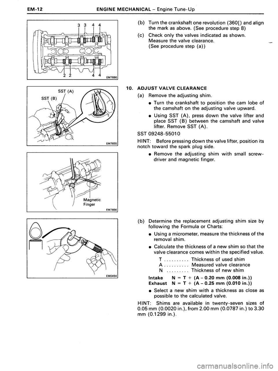 TOYOTA MR-2 1991  Factory Repair Manual 