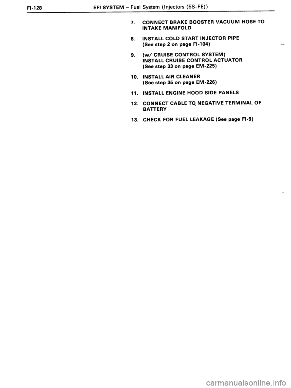 TOYOTA MR-2 1991  Factory Repair Manual 