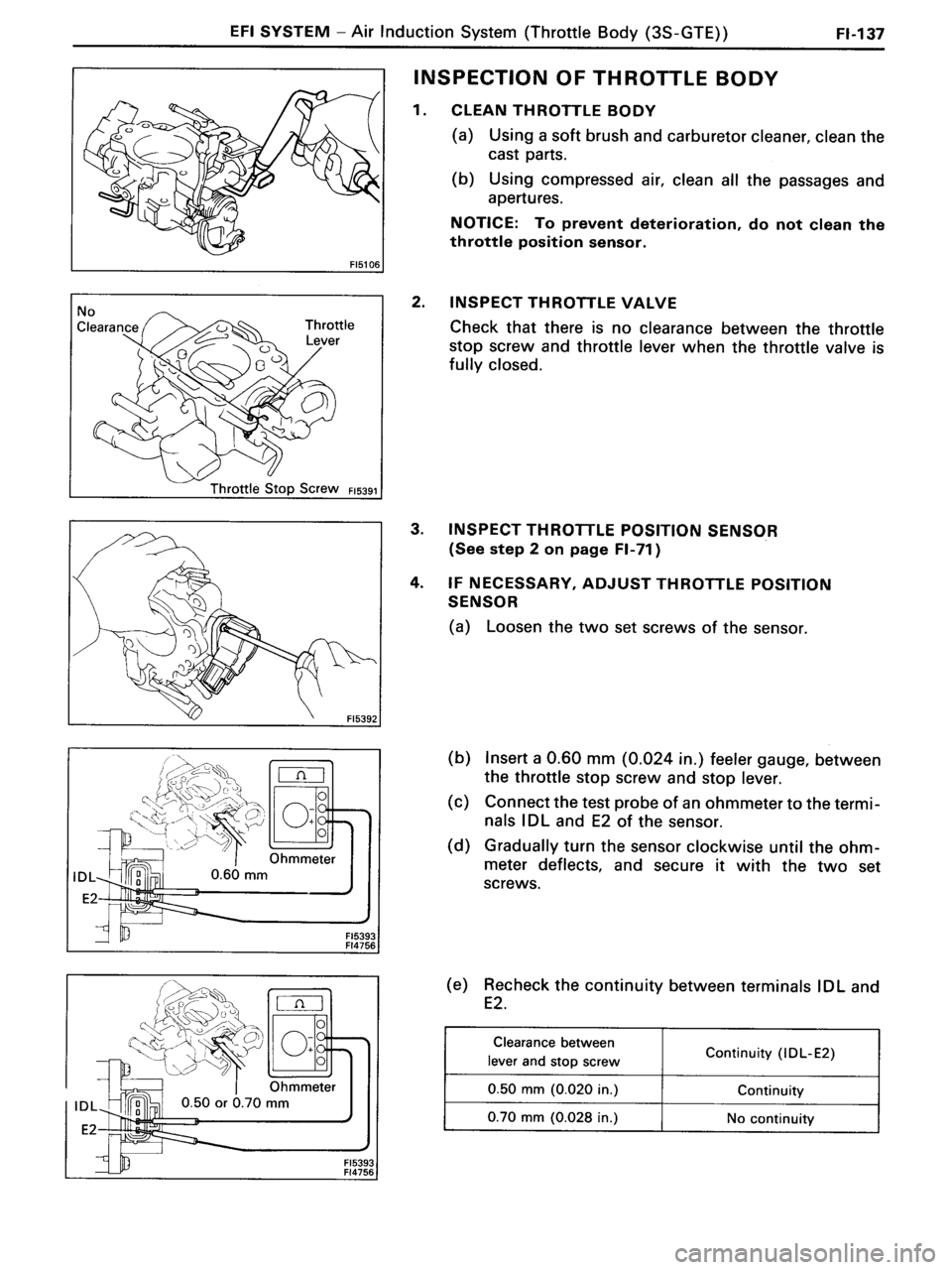 TOYOTA MR-2 1991  Factory Repair Manual 