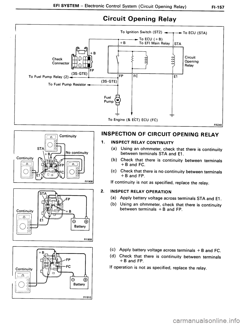 TOYOTA MR-2 1991  Factory Repair Manual 