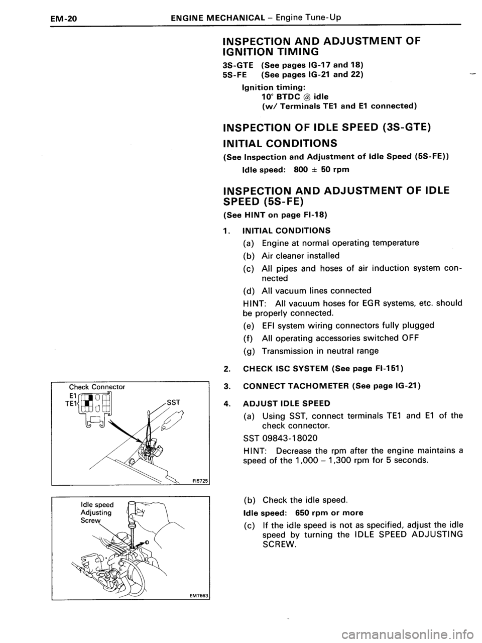 TOYOTA MR-2 1991  Factory Repair Manual 