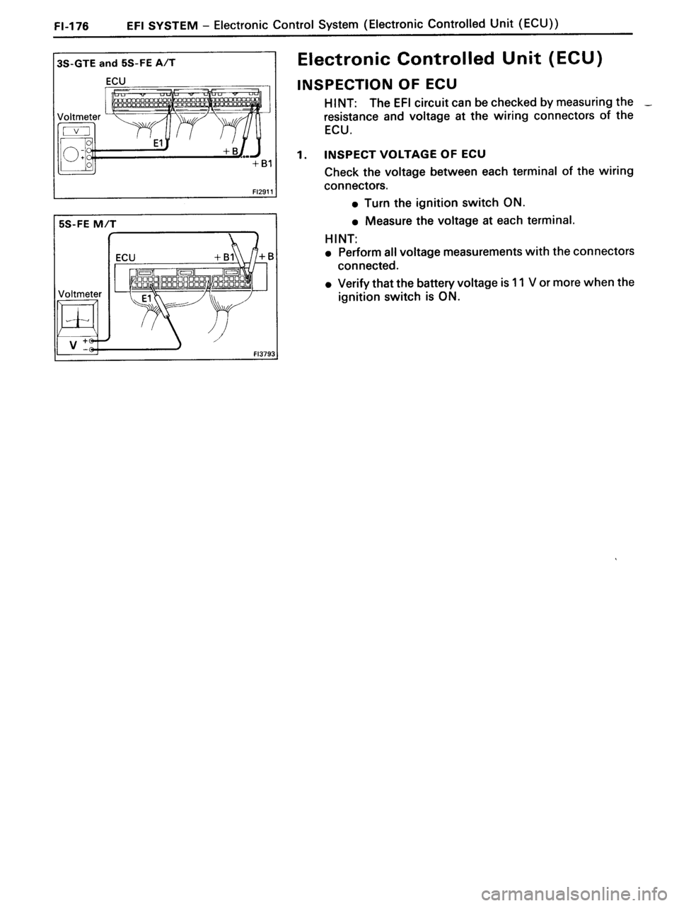 TOYOTA MR-2 1991  Factory Repair Manual 