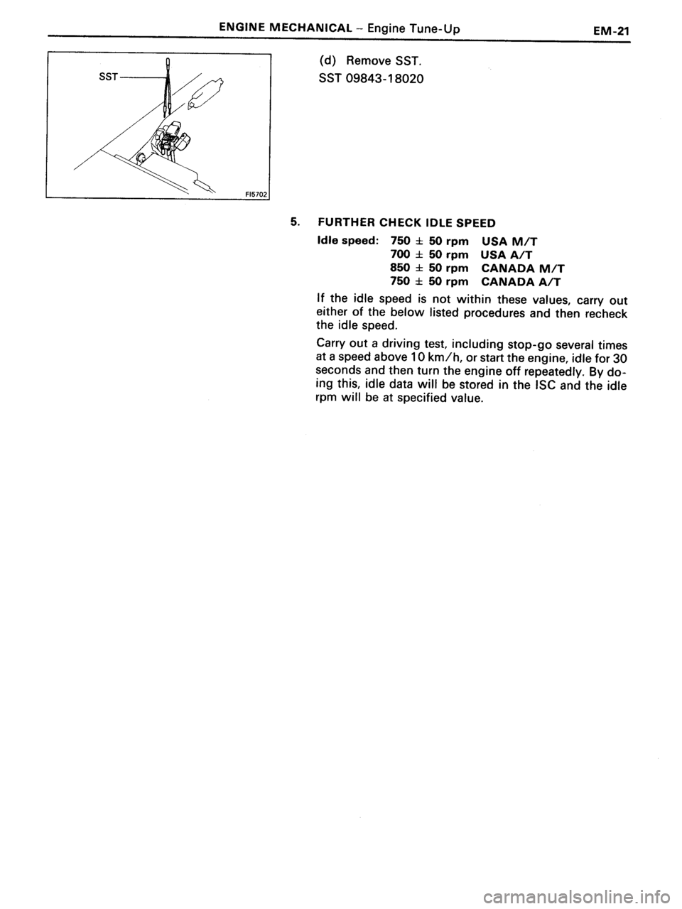 TOYOTA MR-2 1991  Factory Repair Manual 
