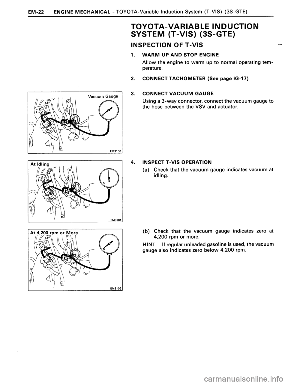 TOYOTA MR-2 1991  Factory Repair Manual 