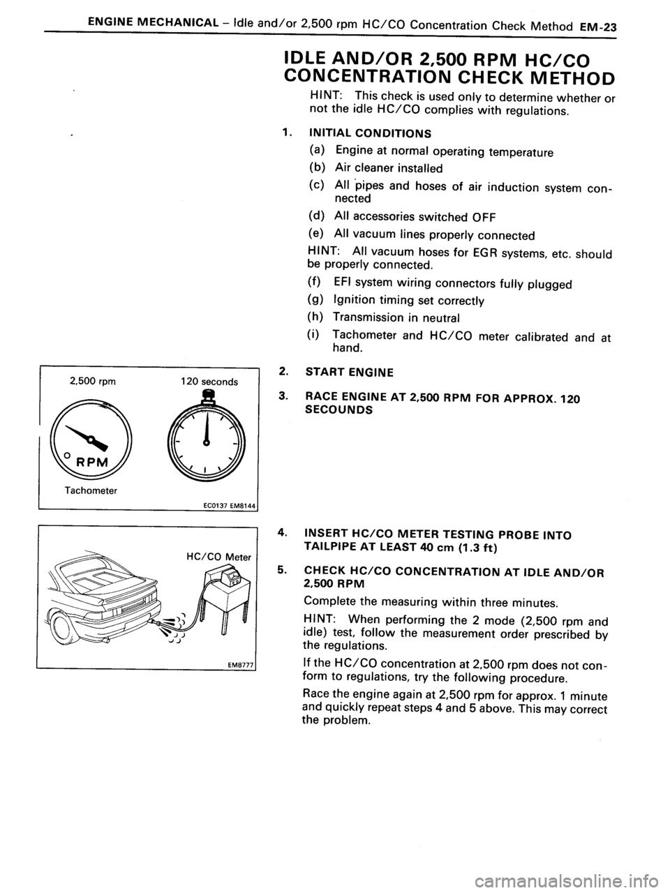 TOYOTA MR-2 1991  Factory Repair Manual 