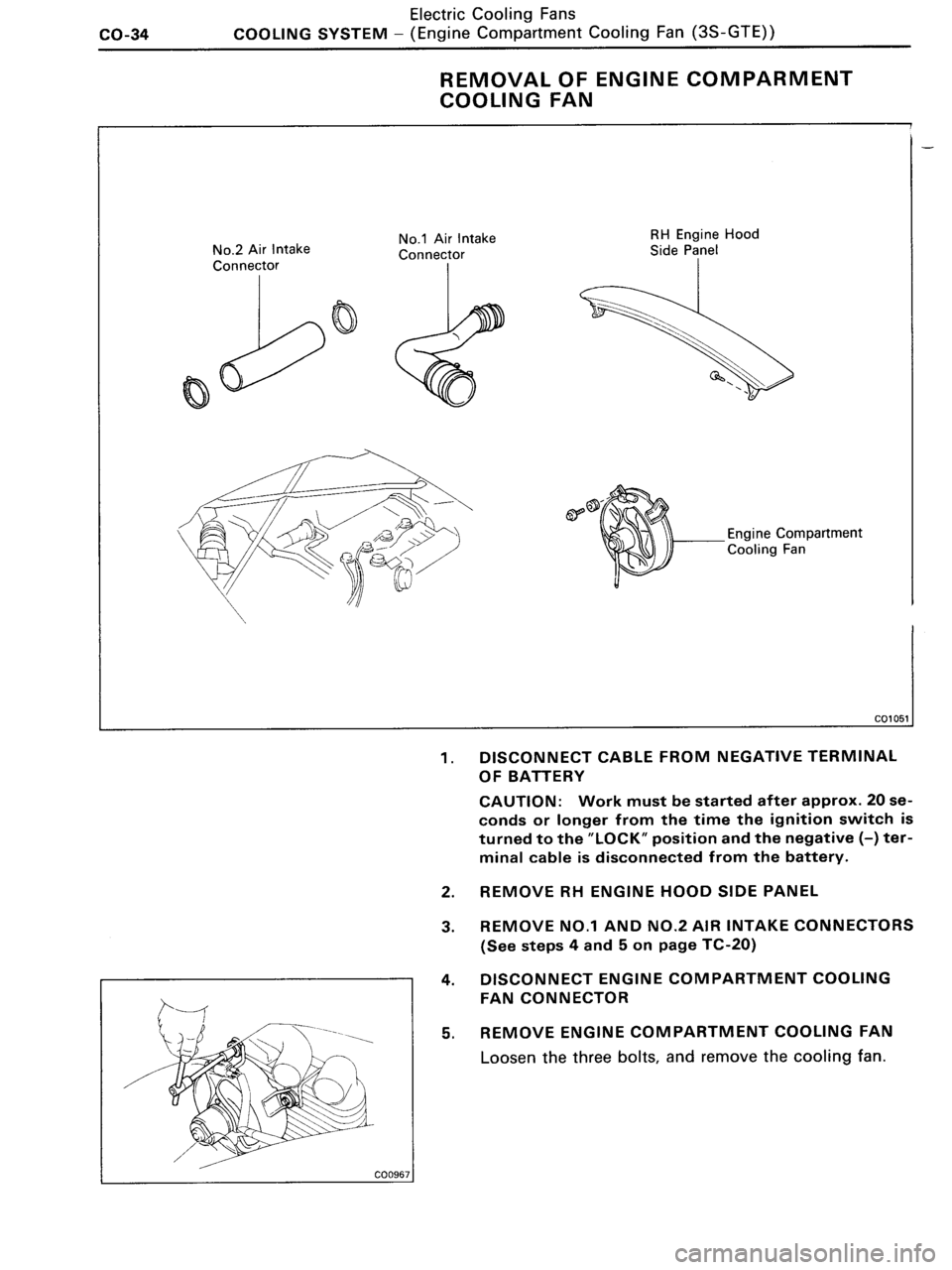 TOYOTA MR-2 1991  Factory Repair Manual 