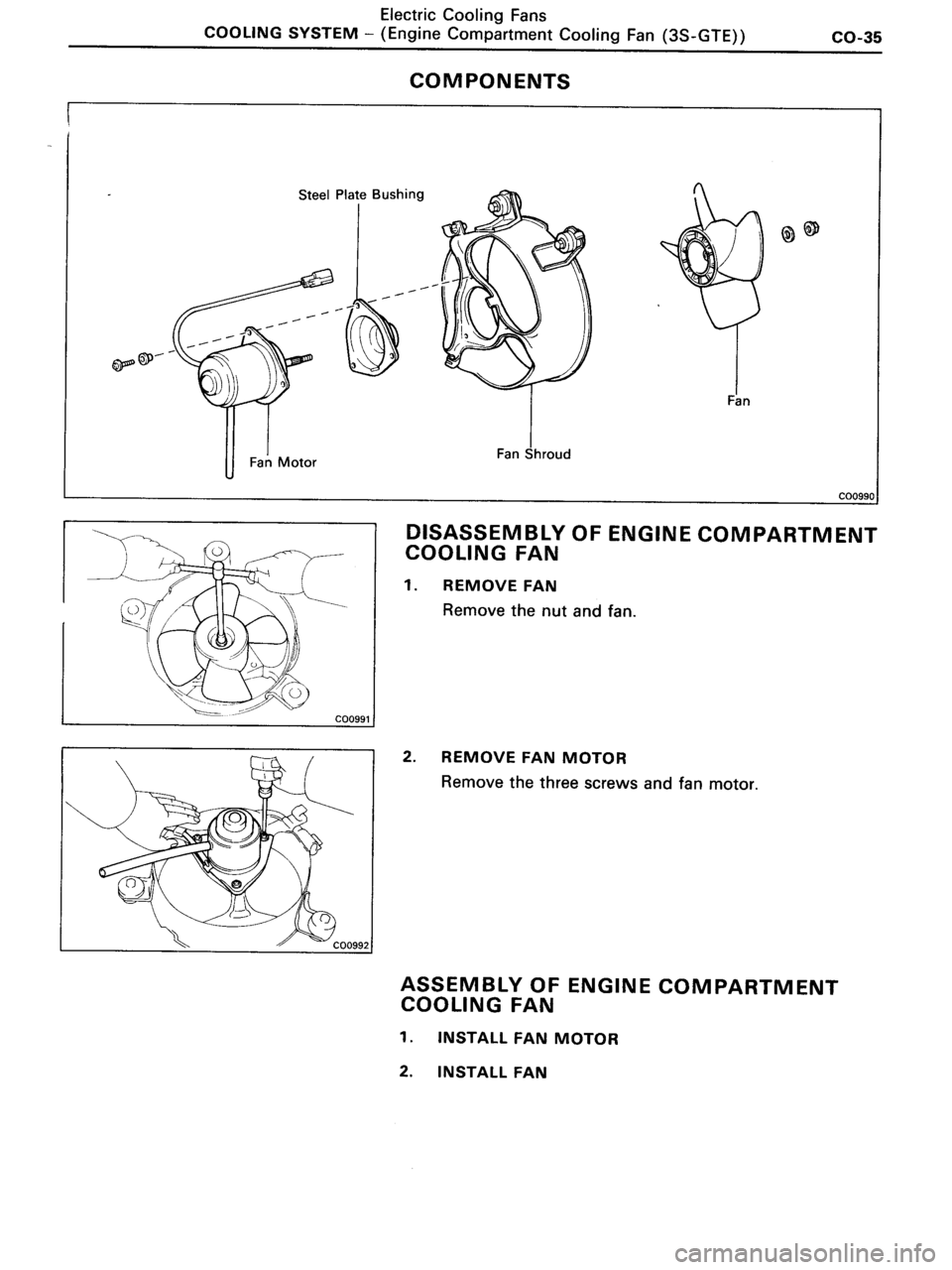 TOYOTA MR-2 1991  Factory Repair Manual 