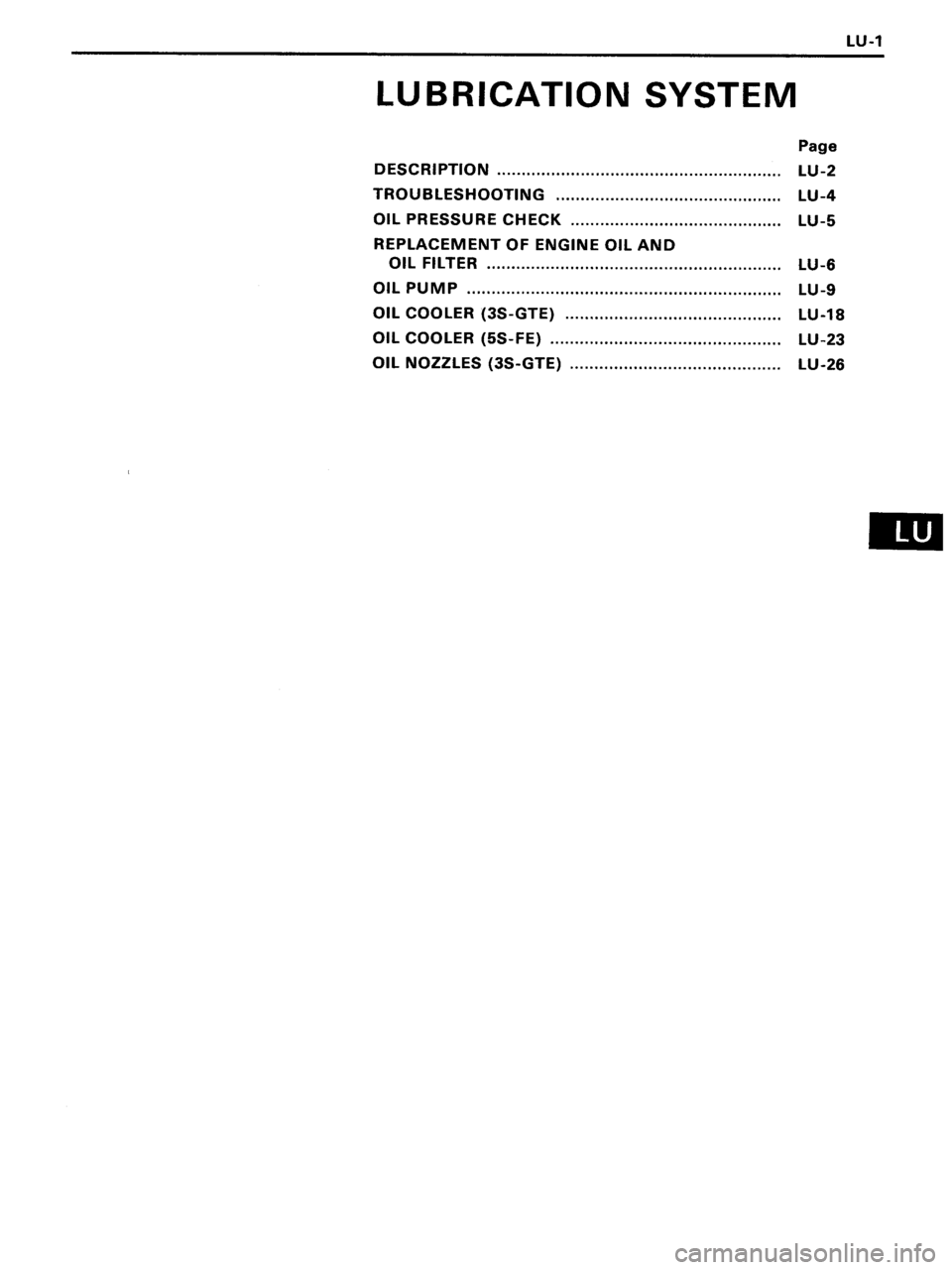 TOYOTA MR-2 1991  Factory Repair Manual 