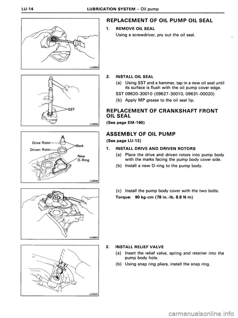 TOYOTA MR-2 1991  Factory Repair Manual 