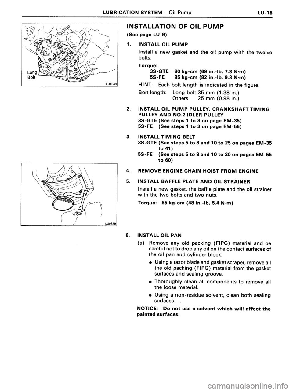 TOYOTA MR-2 1991  Factory Repair Manual 