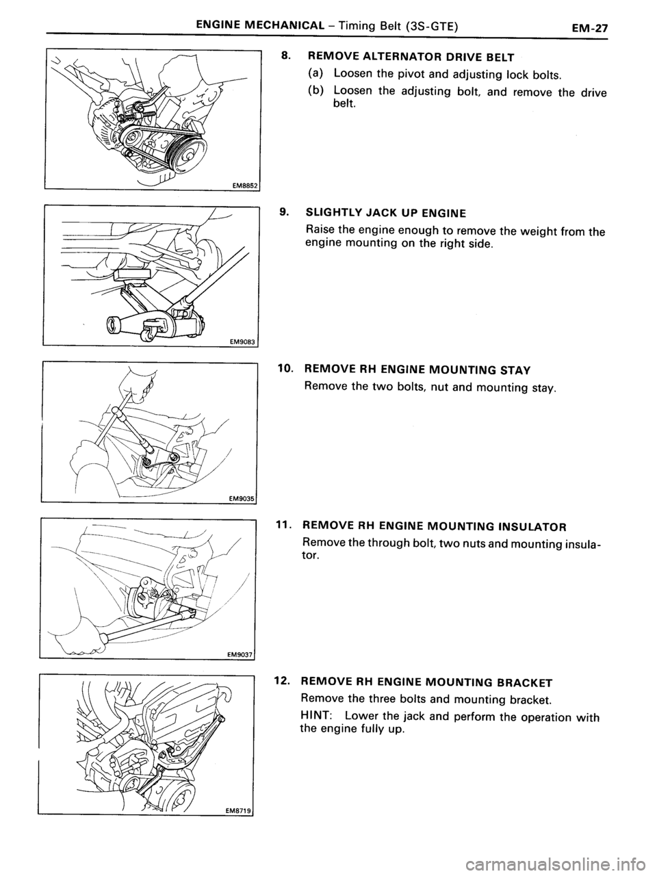 TOYOTA MR-2 1991  Factory Repair Manual 