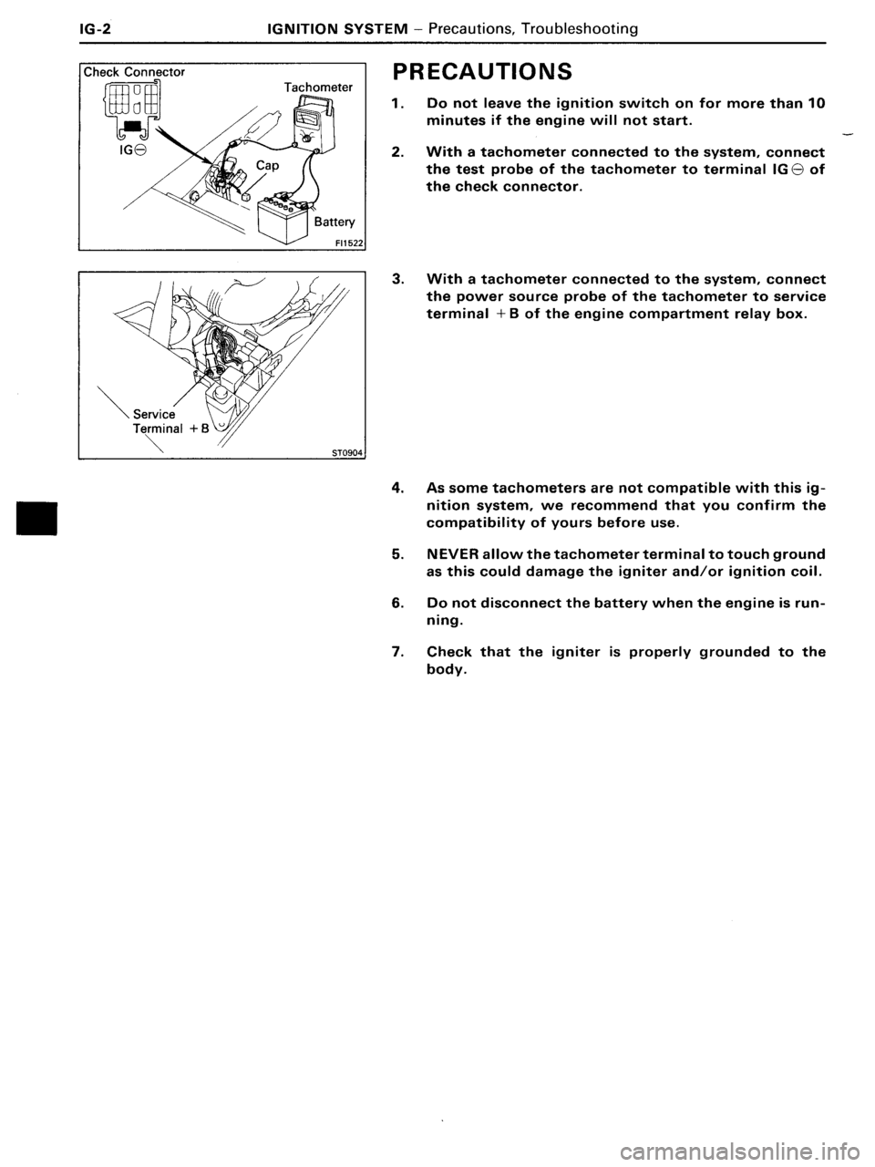 TOYOTA MR-2 1991  Factory Repair Manual 