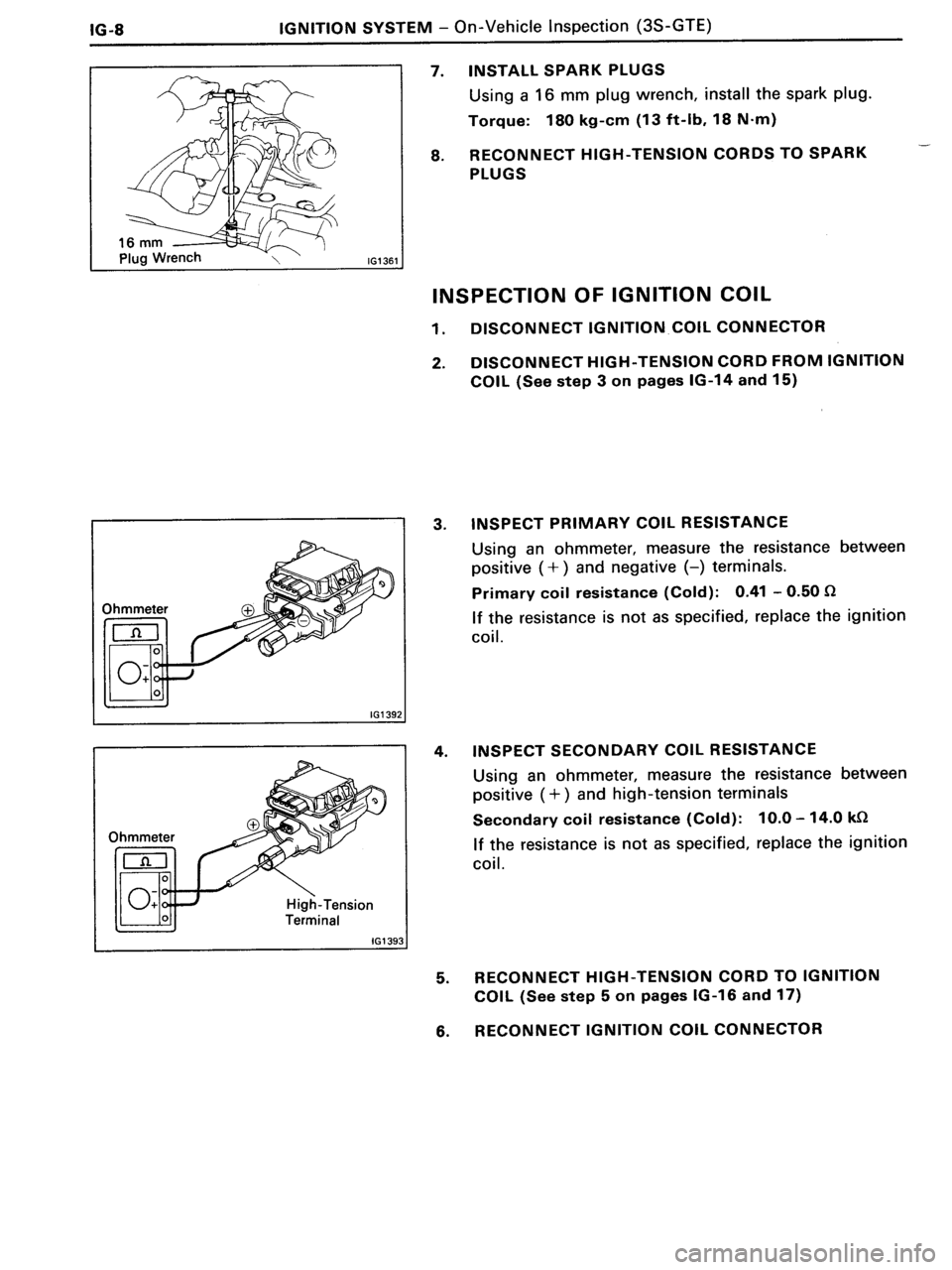 TOYOTA MR-2 1991  Factory Repair Manual 