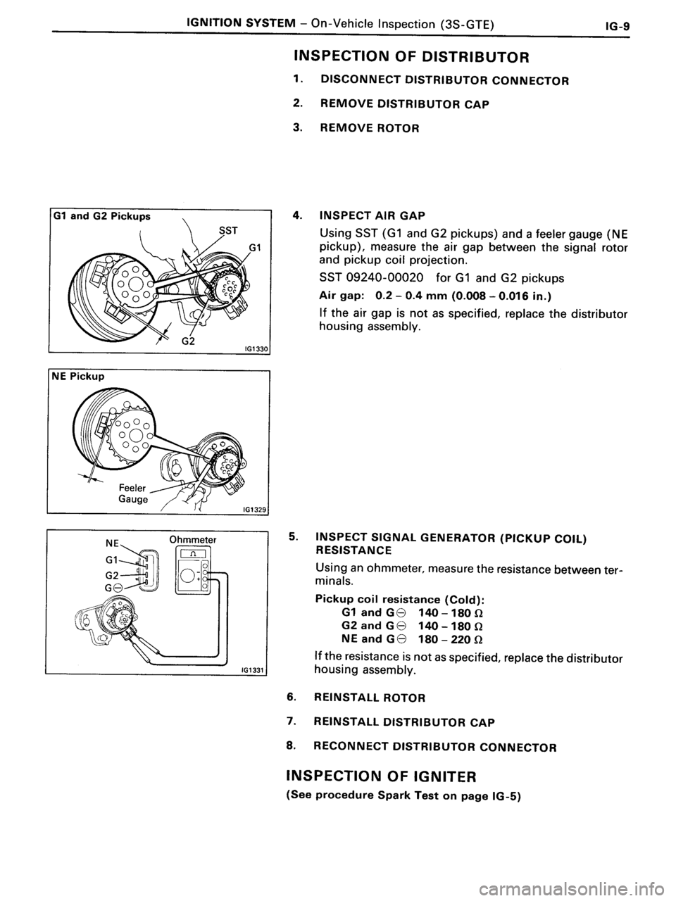 TOYOTA MR-2 1991  Factory Repair Manual 