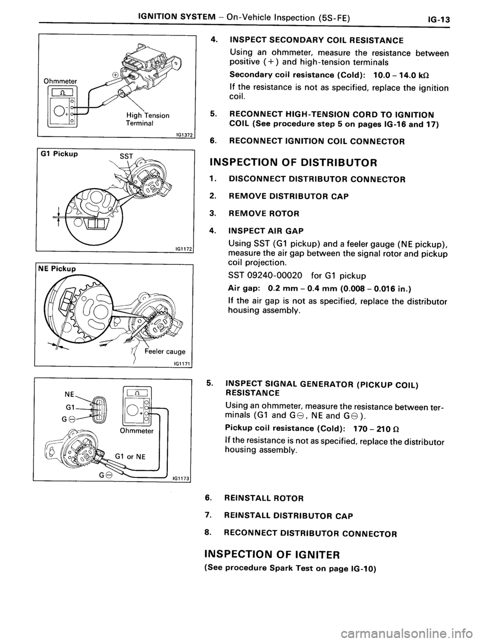 TOYOTA MR-2 1991  Factory Repair Manual 