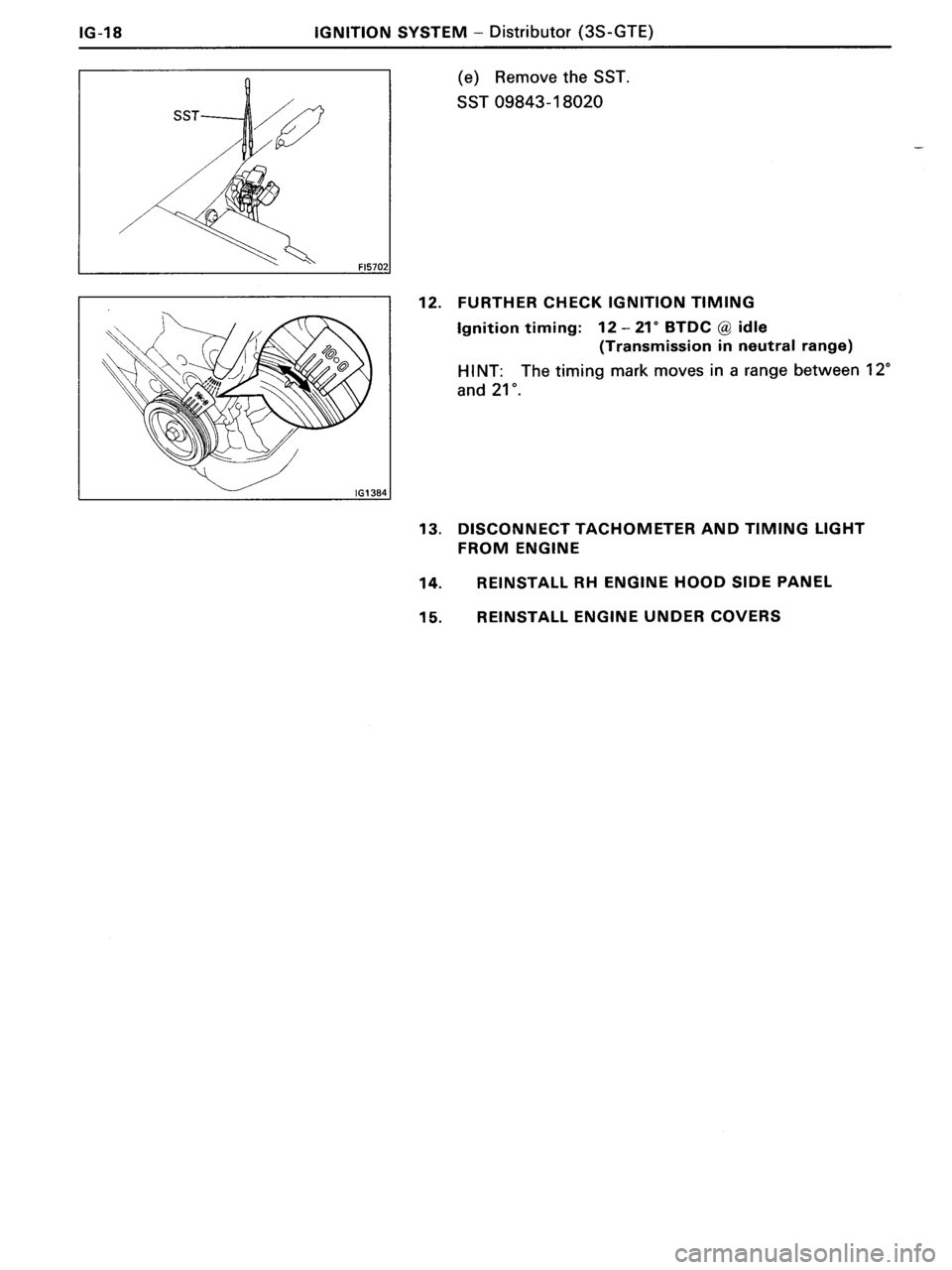 TOYOTA MR-2 1991  Factory Repair Manual 