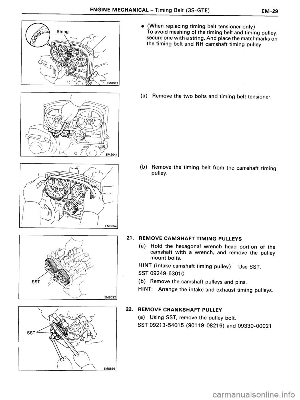 TOYOTA MR-2 1991  Factory Repair Manual 