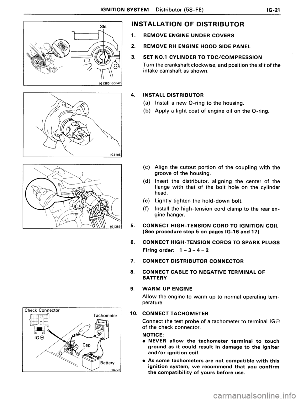 TOYOTA MR-2 1991  Factory Repair Manual 