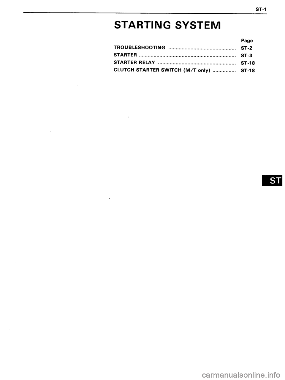 TOYOTA MR-2 1991  Factory Repair Manual 