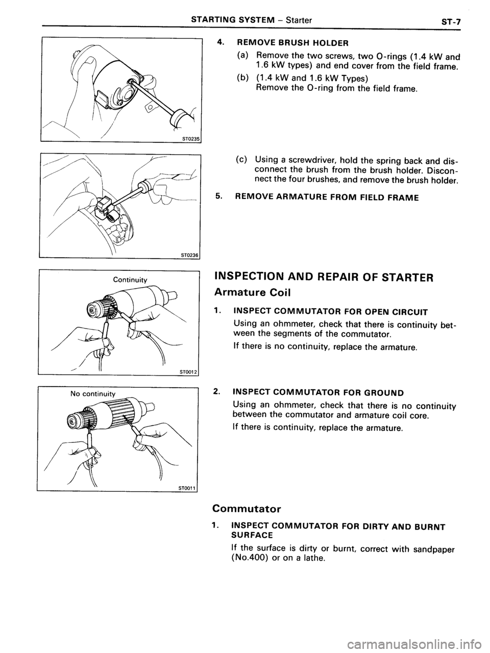 TOYOTA MR-2 1991  Factory Repair Manual 