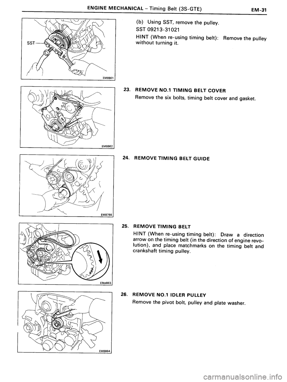 TOYOTA MR-2 1991  Factory Repair Manual 
